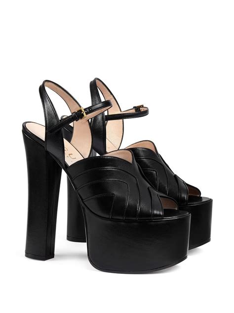 gucci open toed platform pumps|farfetch gucci shoes.